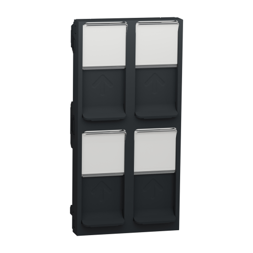 Nova Unica  - Centro tomada quadr RJ45 Keystone Antracite