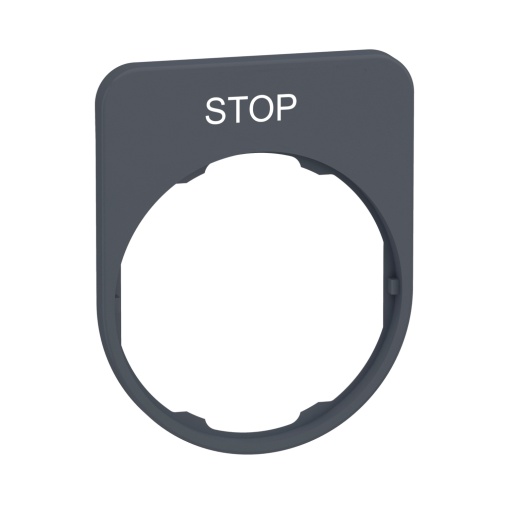 Placa inscrição flush 30x40mm "stop" co
