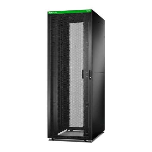 Easy Rack 800mm48U1200mm com teto, painel lateral, rodas, pés e 4 suportes, sem fundo, preto