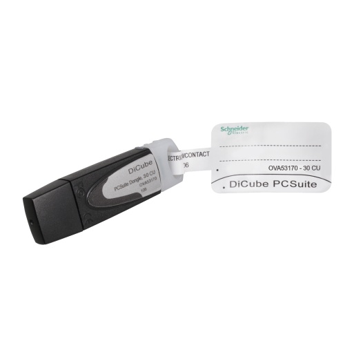 Pen USB, Exiway Dicube, dongle do software especializado em iluminação de emergência EcoStruxure, unidade de controlo 30, preto