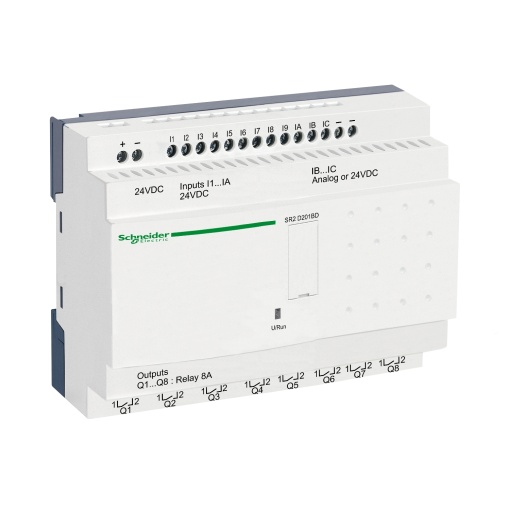 Relé inteligente compacto zelio logic - 20 e s - 24 v cc  s relógio  sem ecrã