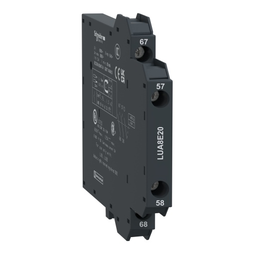 Contacto auxiliar, TeSys Ultra, 2NO, 690 V CACC, para sinalização de arranque-paragem, terminais de fixação por parafuso