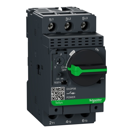 Disjuntor-motor magnetotérmico GV2P - 2,54A 50KA