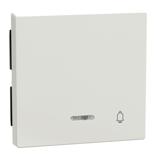 M-Elegance - Tecla simples "campainha" com visor - Branco brilhante