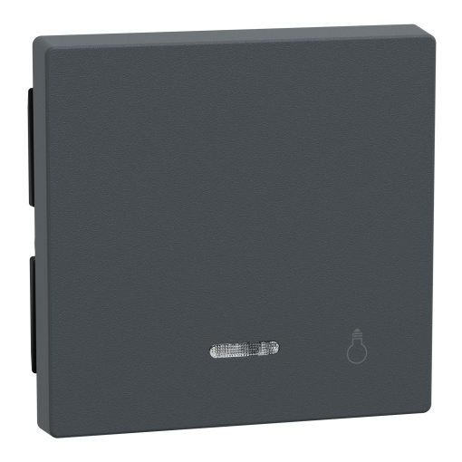 M-Elegance - Tecla simples "luz" com visor - Antracite