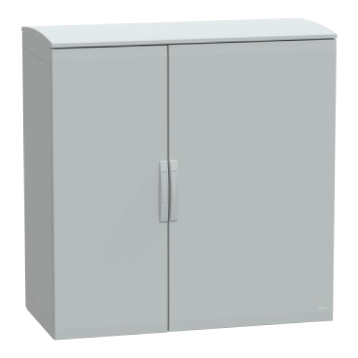 Floor standing encl. polyester vers.PLAT open top w canopy 1250x1250x620 IP44