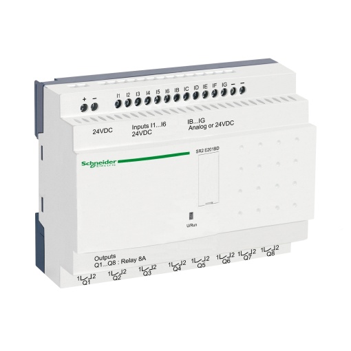 Relé inteligente compacto zelio logic - 20 e s - 24 v cc  relógio  sem ecrã
