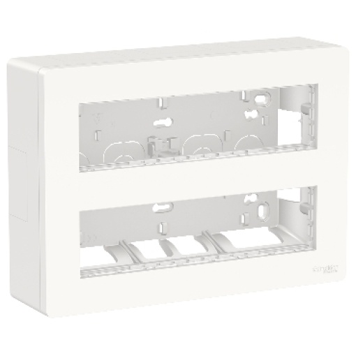Nova Unica System - Postos de trabalho - saliente - módulos 2 x 8 - antibacteriano - Branco