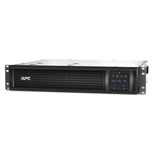 APC Smart-UPS, Line Interactive, 750VA, 2U de montagem em rack, 230V, 4 tomadas IEC C13, placa de rede, AVR, LCD