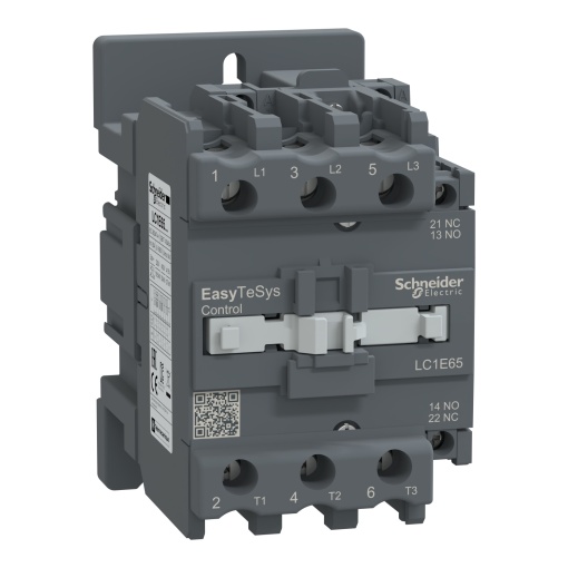 Contator, controle fácil TeSys, LC1E, 3P 3NO, AC-3AC-3e,  440 V, 65 A, bobina 220 V CA, 50 Hz
