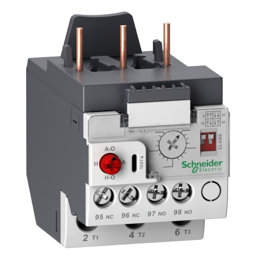 Relé de sobrecarga, TeSys LRD, proteção do motor, 0,1 A a 0,5 A, trifásico, térmico eletrónico
