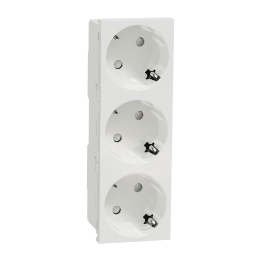 Nova Unica  - Tomada 2PT tripla Branca sparafuso