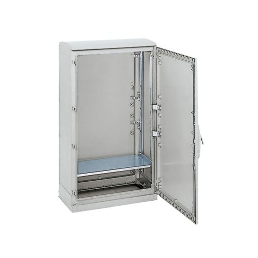 Set of 2 uprights for mount. hor.support plate or 19"chassis in PLAencl.H1000mm