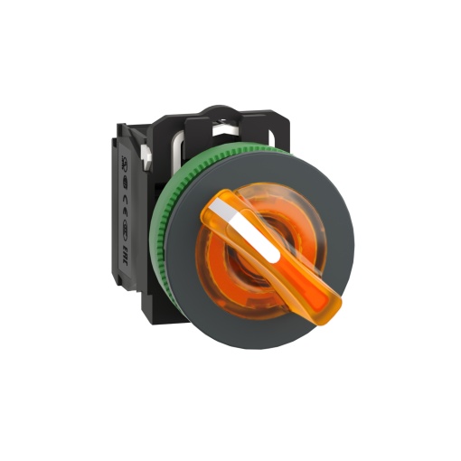 selector flush   luminosous  laranja 2 24v ac posições fijas