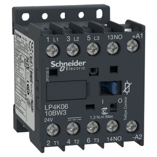 Contactor Tesys K - 3P3 NA - AC-3 -  440 V 6 A - 24 V bobina CC