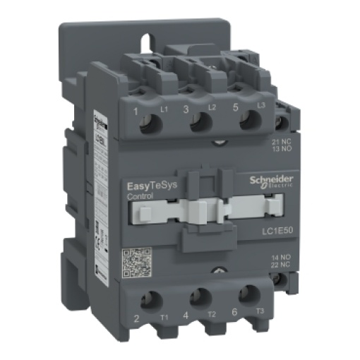 Contator, Easy TeSys Control, LC1E, 3P 3NO, AC-3AC-3e, 440 V, 50 A, bobina de 220 V CA, 5060 Hz