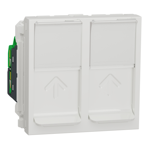 Nova Unica - Tomada dupla RJ45 - cat.5 - UTP - Branco