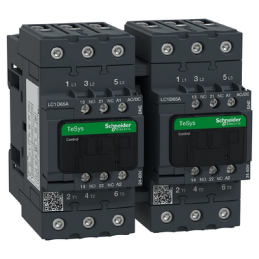 TeSys D reversing contactor - 3P -  440 V - 65 A AC-3 - 24...60 V ACDC coil