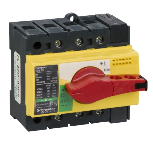 interruptor seccionador Interpact INS63 - 3 pólos - 63 A