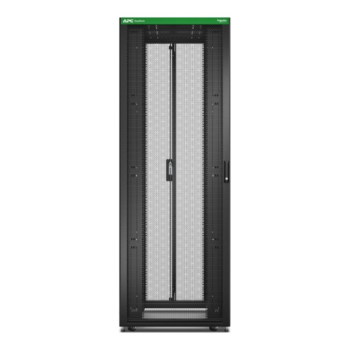 Easy Rack 800 mm  48U  1000 mm, com teto, rodas, pés e 4 suportes, sem paineis laterais, parte inferior, preto