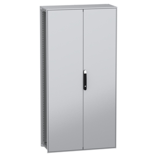 Armário elétrico modular de montagem no chão, PanelSeT SFN, aço descarbonizado, platina, 2000x1000x400mm, 2 portas, IP55