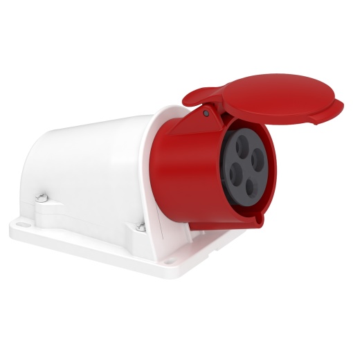 PratiKa socket - fast - angled - 32A - 3P  E - 380...415 V AC - wall