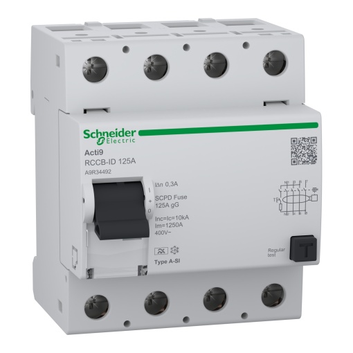 Interruptor diferencial 4P 125A 300MA 400V classe A SI