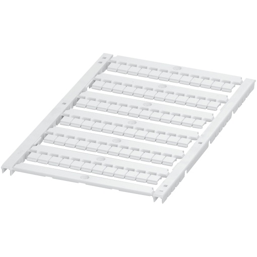 MARKING CARD FLAT, WITH 6 STRIPS, 5MM, UNPRINTED, 72 CHARACTERS, WHIT