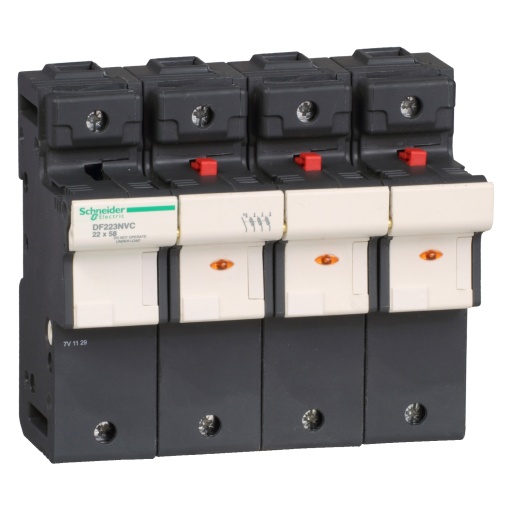 TeSyS porta-fusível 3P N 125A - tamanho fusível 22 x 58 mm