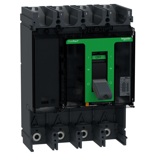Disjuntor ComPacT NSX630F, 36kA at 415VAC 5060 Hz, 630A, sem unidade de disparo, 4 pólos