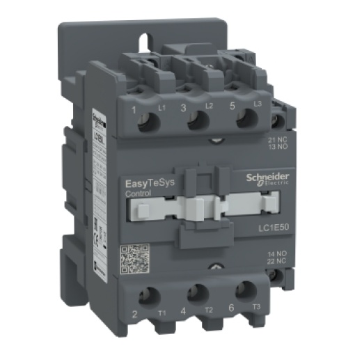 Contator, Easy TeSys Control, LC1E, 3P 3NO, AC-3AC-3e, 440 V, 50 A, bobina de 110 V CA, 60 Hz