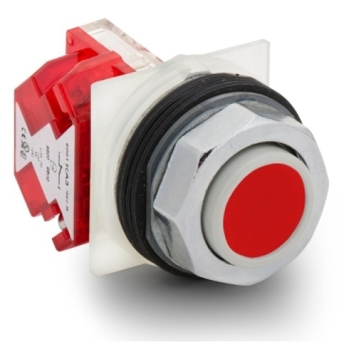 Botão de pressão vermelho ø 30 - mola - 1nc