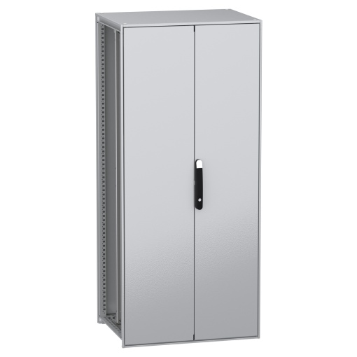 Armário elétrico modular de montagem no chão, PanelSeT SFN, aço descarbonizado, platina, 1800x800x600mm, 2 portas, IP55