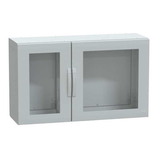 Floor standing encl. polyester vers.PLA compl.sealed 750x1250x420 IP65 glazed