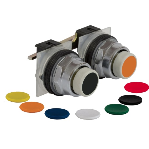 Push button 600vac 10a 30mm t-k
