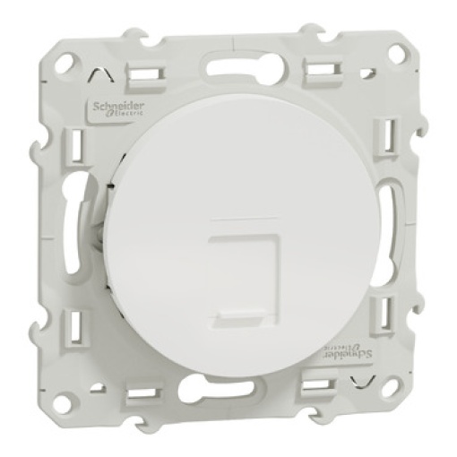Odace - Tomada RJ45 simples- cat.5E - UTP - Branco