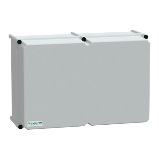 PLS box, polyester rear, opaque PC cover IP66 36x54x23cm