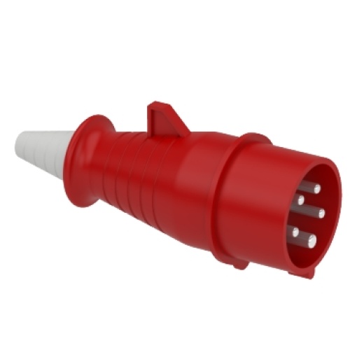 PratiKa wander plug - straight - 16 A - 3P  N  E - 380...415 V AC - IP44