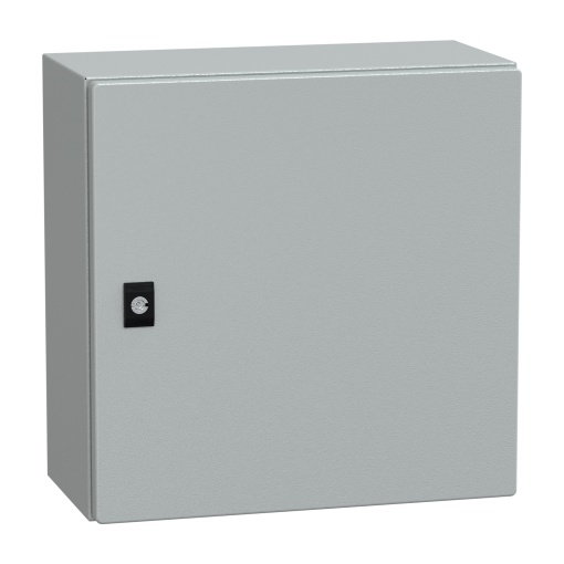 Spacial CRN plain door with mount.plate. H400xW400xD200 IP66 IK10 RAL7035..