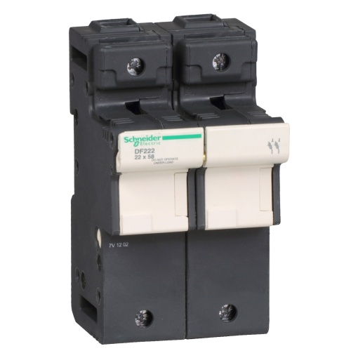 TeSyS porta-fusível 2P 125A - tamanho fusível 22 x 58 mm