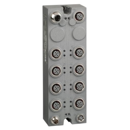 Bloco de expansão de ES discreto, Modicon TM7, IP67, 16 DI, 24 V CC, conector M12
