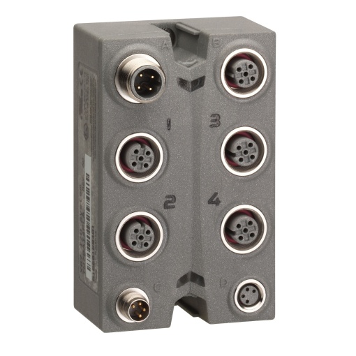 Bloco de expansão de ES analógicas, Modicon TM7, IP67, 2 entradas analógicas2 saídas analógicas, -10 V, conector M12