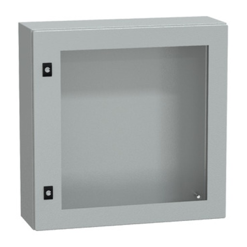 Porta lisa CRN Spacial comsn placa de montagem. H600xW600xD200 IP66 IK08 RAL7035.