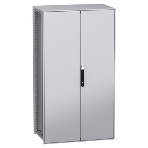 Armário elétrico modular de montagem no chão, PanelSeT SFN, aço descarbonizado, platina, 1800x1000x600mm, 2 portas, IP55