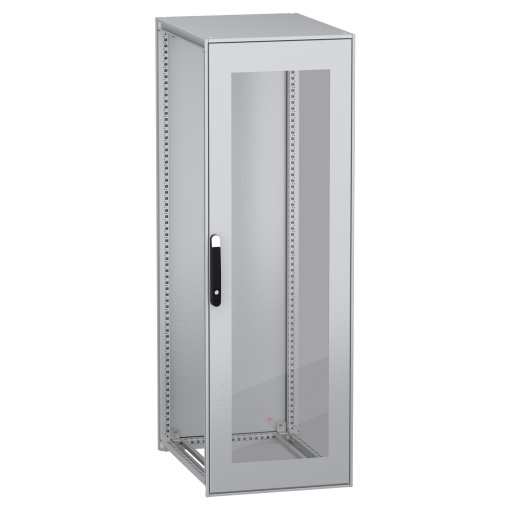 Armário elétrico modular de montagem no chão, PanelSeT SFN, aço descarbonizado, porta transparente, 1800x600x800mm, IP55