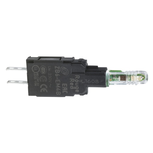 Corpo para luz piloto - zb6 - led vermelho incorporado - 230..240 v