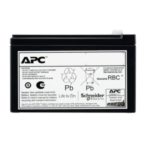 Cartucho de bateria de substituição APC, VRLA, 9 Ah, 72 V CC, garantia de 2 anos
