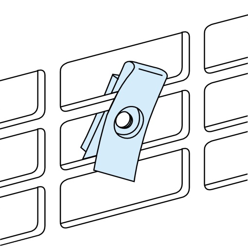 20 porcas Clip M4 para placa perfurada