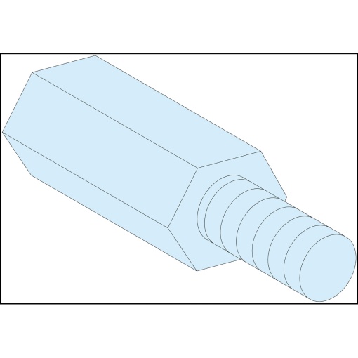 4 espacadores hexa a23mm M5