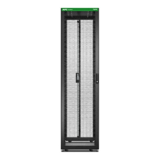 Easy Rack 600mm  48U  1000mm, com teto, rodas, pés e 4 suportes, sem paineis laterais, parte inferior, preto